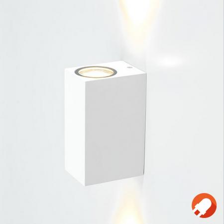 EVN Wandleuchte 2-flg  weiß IP44 mit up&down Effekt Fassadenbeleuchtung