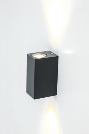 EVN rechteckige Wandleuchte anthrazit IP44 up&down Licht