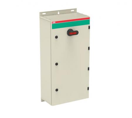 ABB OT400DAUC3TZ Sicherheitsschalter im Stahlblechgehäuse 3-polig 220 kW 400 V mit schwarzem Griff, IP65 Einführung unten