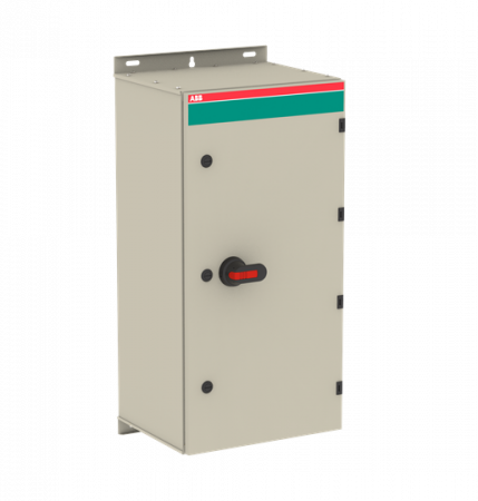 ABB OT630KBUR3TZ Sicherheitsschalter im Stahlblechgehäuse 3-polig 315 kW 400 V mit schwarzem Griff, IP65 Einführung unten