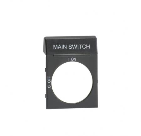 ABB OPB2EN1 Schild schwarz für OH2-Griffe Aufdruck 'MAIN SWITCH'