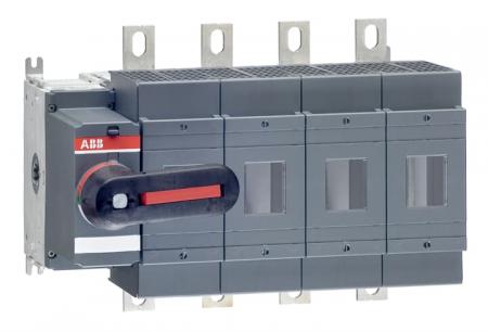ABB OS400B04N2K Lasttrennschalter für Sicherungen 4-polig 400 A, mit direkt montiertem Griff ungesich. Neutralleiter rechts BS-Typ