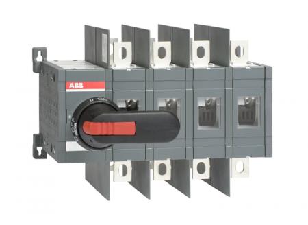 ABB OT400U04CP Lastumschalter 4-polig 400 A, mit Griff und Welle offene Umschaltung I-0-II/ UL/CSA