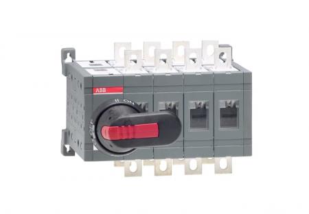ABB OT200E04CP Lastumschalter 4-polig 200 A, mit Griff und Welle offene Umschaltung I-0-II