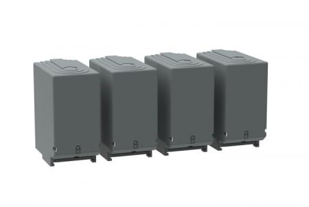 ABB OSS400G1L/4 Klemmenabdeckung Schnappbefestigung grauer Kunststoff IP3X lange Ausführung VPE 4