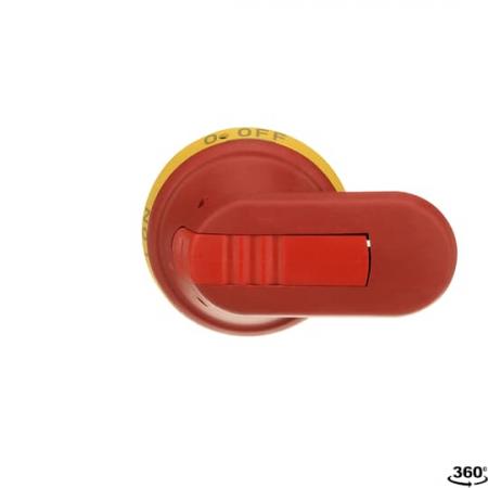ABB OHY65J6E011 Pistolengriff rot-gelb 65 mm Wellen-ø 6 mm IP65 Beschriftung I-0-II