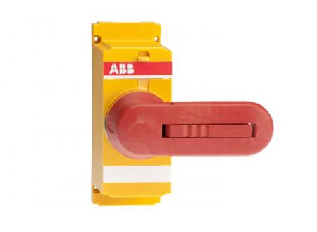 ABB OSVY400BK Direktgriff rot-gelb 95 mm inklusiv Welle und Abdeckung Beschriftung Test-0 OFF-1 ON
