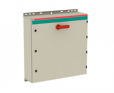 ABB OT800EAUC3AZ Sicherheitsschalter im Stahlblechgehäuse 3-polig 400 kW 400 V mit rot-gelbem Griff, IP65 Einführung unten