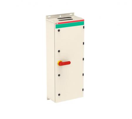 ABB OT800ELCC4AZ Sicherheitsschalter im Stahlblechgehäuse 4-polig 400 kW 400 V mit rot-gelbem Griff, IP65 Einführung oben und unten