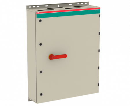 ABB OT800ELCC6AZ Sicherheitsschalter im Stahlblechgehäuse 6-polig 400 kW 400 V mit rot-gelbem Griff, IP65 Einführung oben und unten