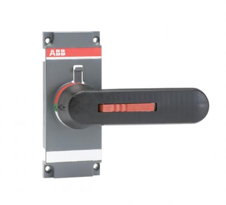 ABB OTV800EK Direktgriff schwarz 125 mm inklusiv Welle und Abdeckung Beschriftung Test-0 OFF-1 ON