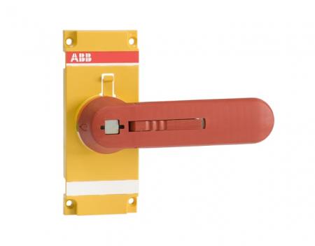 ABB OTVY800EK Direktgriff rot-gelb 95 mm inklusiv Welle und Abdeckung Beschriftung Test-0 OFF-1 ON