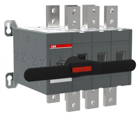 ABB OT1600E03CP Lastumschalter 3-polig 1600 A, mit Griff und Welle offene Umschaltung I-0-II