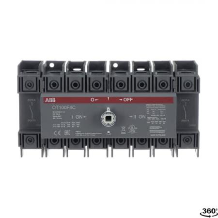ABB OT100F4C Lastumschalter 4-polig 100 A, ohne Griff und Welle I-0-II