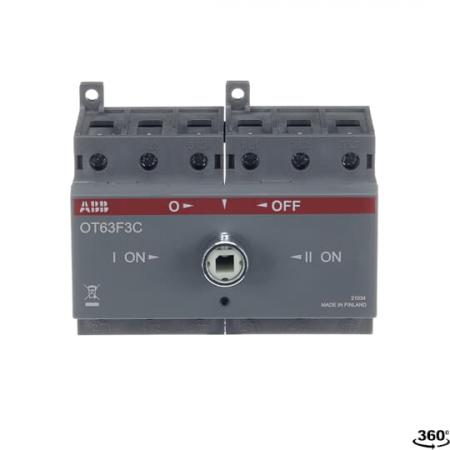 ABB OT63F3C Lastumschalter 3-polig 63 A, ohne Griff und Welle I-0-II