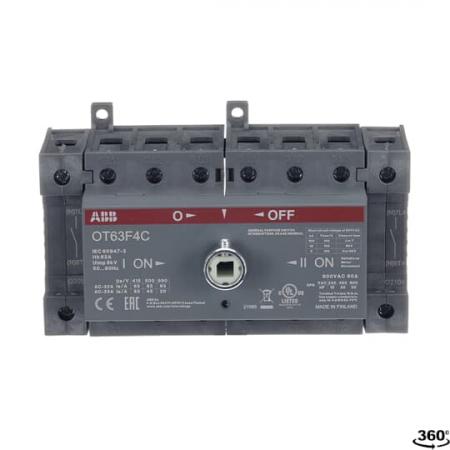 ABB OT63F4C Lastumschalter 4-polig 63 A, ohne Griff und Welle I-0-II