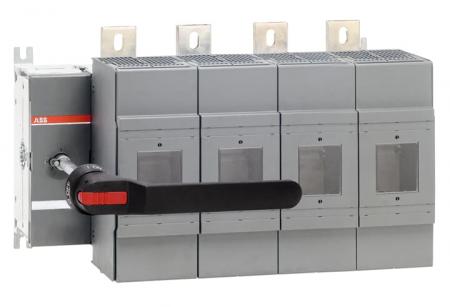 ABB OS1250D04N2P Lasttrennschalter für Sicherungen 4-polig 1250 A, mit Griff und Welle ungesich. Neutralleiter (rechts)