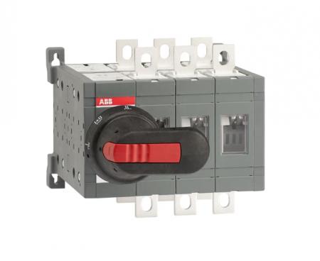 ABB OT160E03CLP Lastumschalter ohne 0 Position 3-polig 160 A, mit Griff und Welle schnelle Umschaltung I-I+II-II