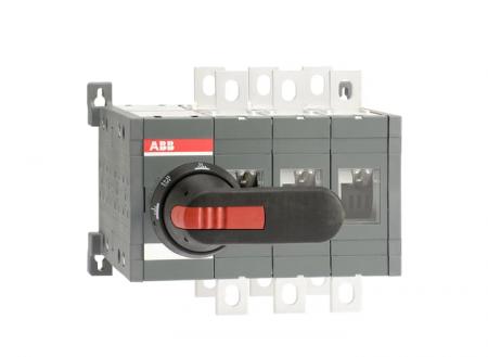 ABB OT400E03CLP Lastumschalter ohne 0 Position 3-polig 400 A, mit Griff und Welle schnelle Umschaltung I-I+II-II