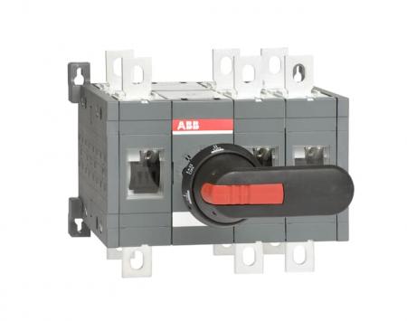 ABB OT400E12CLP Lastumschalter ohne 0 Position 3-polig 400 A, mit Griff und Welle schnelle Umschaltung I-I+II-II