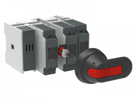 ABB OS40FD22000N1 Lasttrennschalter für Sicherungen 4-polig 40 A, mit Griff und Welle ungesich. Neutralleiter (links)