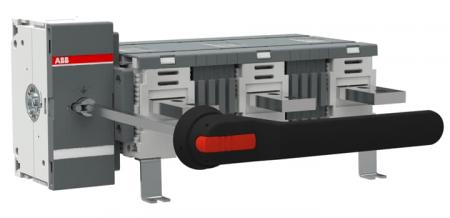 ABB OT1600EM03W4P Erdungsschalter 3-polig mit Griff und Welle/großer Phasenabstand Mech. 90° gedreht Icw/1 Schließer 50 kA, Icm 110 kA