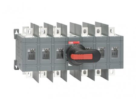 ABB OT200E33WCP Lastumschalter 6-polig 200 A, mit Griff und Welle/offene Umschalt. I-0-II/großer Phasenabstand