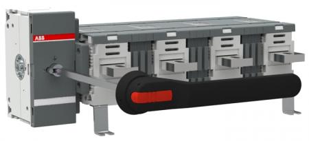 ABB OT1250EM04W4P Erdungsschalter 4-polig mit Griff und Welle/großer Phasenabstand Mech. 90° gedreht Icw/1 Schließer 50 kA, Icm 92 kA
