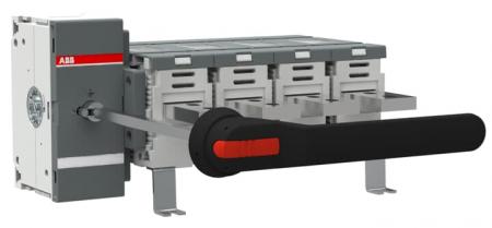 ABB OT1600EM04P Erdungsschalter 4-polig mit Griff und Welle Mech. 90° gedreht Icw/1 Schließer 50 kA, Icm 92 kA
