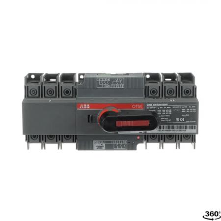 ABB OTM40F3CMA230V Lastumschalter mit Motor 3-polig 40 A, mit Griff für manuellen Betrieb Motorspannung Ue 110-240 V AC/DC/I-0-II