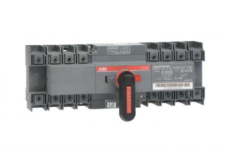 ABB OTM80F4CMA230V Lastumschalter mit Motor 4-polig 80 A, mit Griff für manuellen Betrieb Motorspannung Ue 110-240 V AC/I-0-II