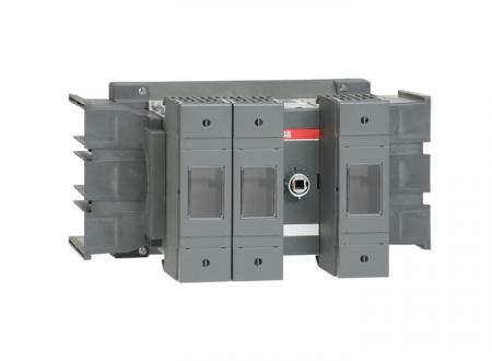 ABB OS160GD21LRP Lasttrennschalter für Sicherungen 3-polig 160 A, mit Griff und Welle Anschluss Zugang links Abgang rechts