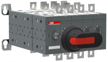 ABB OT200E04YP Bypass-Schalter 4-polig 200 A, mit Griff und Welle offene Umschaltung I-0-II