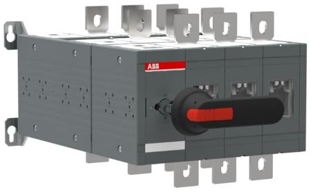 ABB OT800E03YP Bypass-Schalter 3-polig 800 A, mit Griff und Welle offene Umschaltung I-0-II