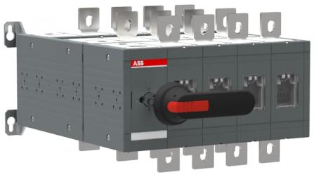 ABB OT630E04YP Bypass-Schalter 4-polig 630 A, mit Griff und Welle offene Umschaltung I-0-II