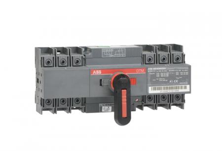 ABB OTM125F3CMA24D Lastumschalter mit Motor 3-polig 125 A, mit Griff für manuellen Betrieb Motorspannung Ue 24V DC/I-0-II