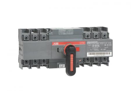 ABB OTM40F3CMA24D Lastumschalter mit Motor 3-polig 40 A, mit Griff für manuellen Betrieb Motorspannung Ue 24V DC/I-0-II