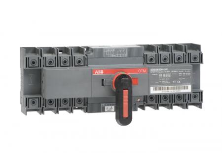 ABB OTM40F4CMA24D Lastumschalter mit Motor 4-polig 40 A, mit Griff für manuellen Betrieb Motorspannung Ue 24V DC/I-0-II