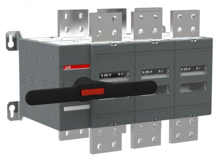 ABB OT3200E03CP Lastumschalter 3-polig 3200 A, mit Griff und Welle offene Umschaltung I-0-II