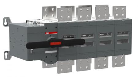 ABB OTM3200E4CM230C Lastumschalter mit Motor 4-polig 3200 A, mit Griff für manuellen Betrieb Motorspannung Ue 220-240 V AC/I-0-II