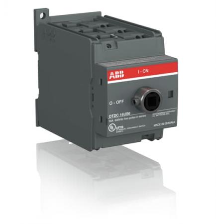 ABB OTDC16US6 DC-Lasttrennschalter 6-polig 16A ohne Griff UL 3x600 V DC mit mont. Kurzschlussb. Dreikreis