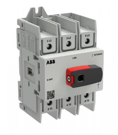 ABB OT30G3-3BS Lasttrennschalter OT Plus30 A, Baugröße G3, 3-polig, DIN-Montage, Schraubklemmen, nach UL98