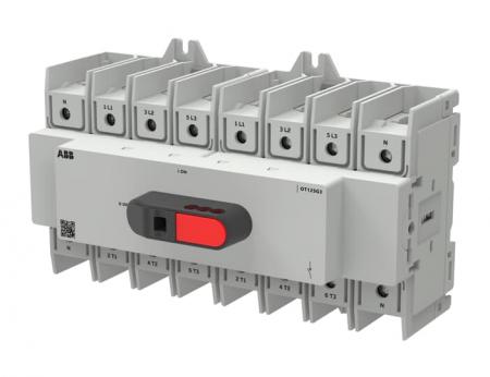 ABB OT125G3-8BS Lasttrennschalter OT Plus 125 A, Baugröße G3, 8-polig, DIN-Montage, Schraubklemmen IEC60947-3 und UL60947-4-1