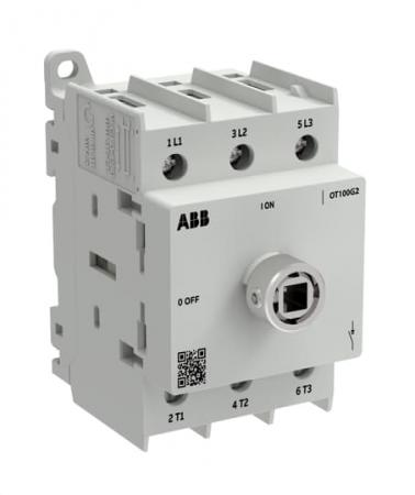 ABB OT100G2-3BSU/40 Lasttrennschalter OT Plus 100 A, Baugröße G2, 3-polig, exkl.Griff, DIN-Montage, Schraubklemmen, IEC und UL, inkl. Ring für Wellenmontage, 40 Stk.