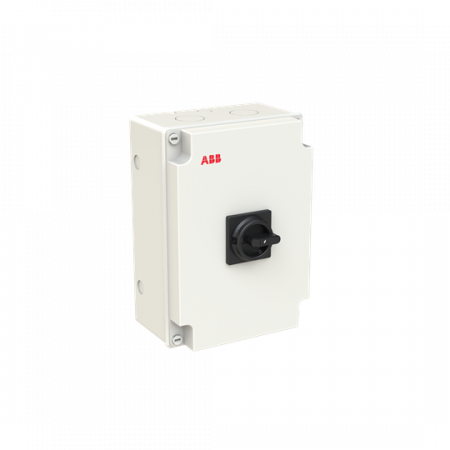 ABB OTU125GB3MS4 Wartungsschalter, 3-polig 415V AC23 125A, 55kW, mit schwarzem Griff Kunststoffgehäuse IP65 Einführung oben und unten