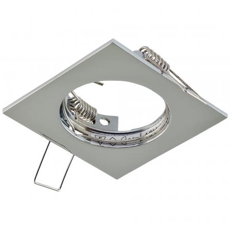 EVN Decken-Einbaustrahler für Niedervolt GU5.3 Leuchtmittel quadratisch chrom IP20 12V EinbauØ60