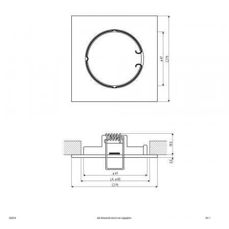 EVN Decken-Einbaustrahler für Niedervolt GU5.3 Leuchtmittel quadratisch chrom matt IP20 12V EinbauØ60