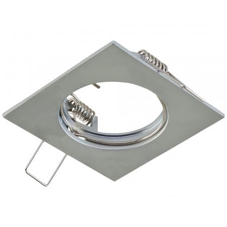 EVN Decken-Einbaustrahler für Niedervolt GU5.3 Leuchtmittel quadratisch chrom matt IP20 12V EinbauØ60