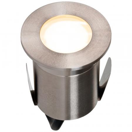 Edelstahl LED Bodeneinbau Strahler rund IP65 2W 3000K EVN