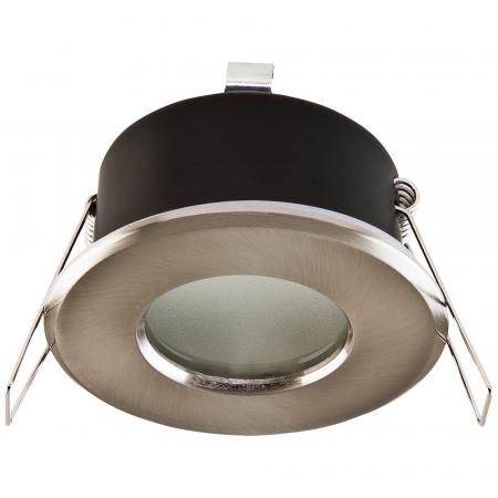 EVN 655013 Deckeneinbauleuchte Chrom satiniert IP65 Zamak 12V dimmbar Einbaudurchmesser 68 mm